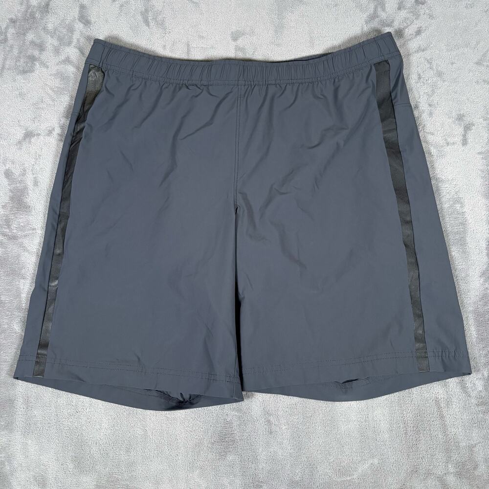 QÔR Men’s Athletic Lined Shorts Gray Size L Performance Stretch